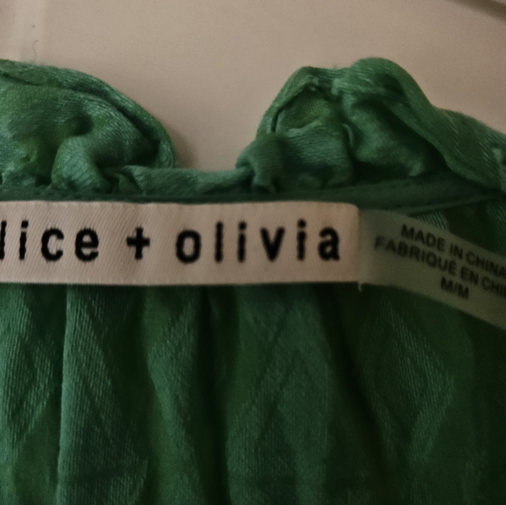Alice + Olivia Julius Tiered Ruffle Sleeve top